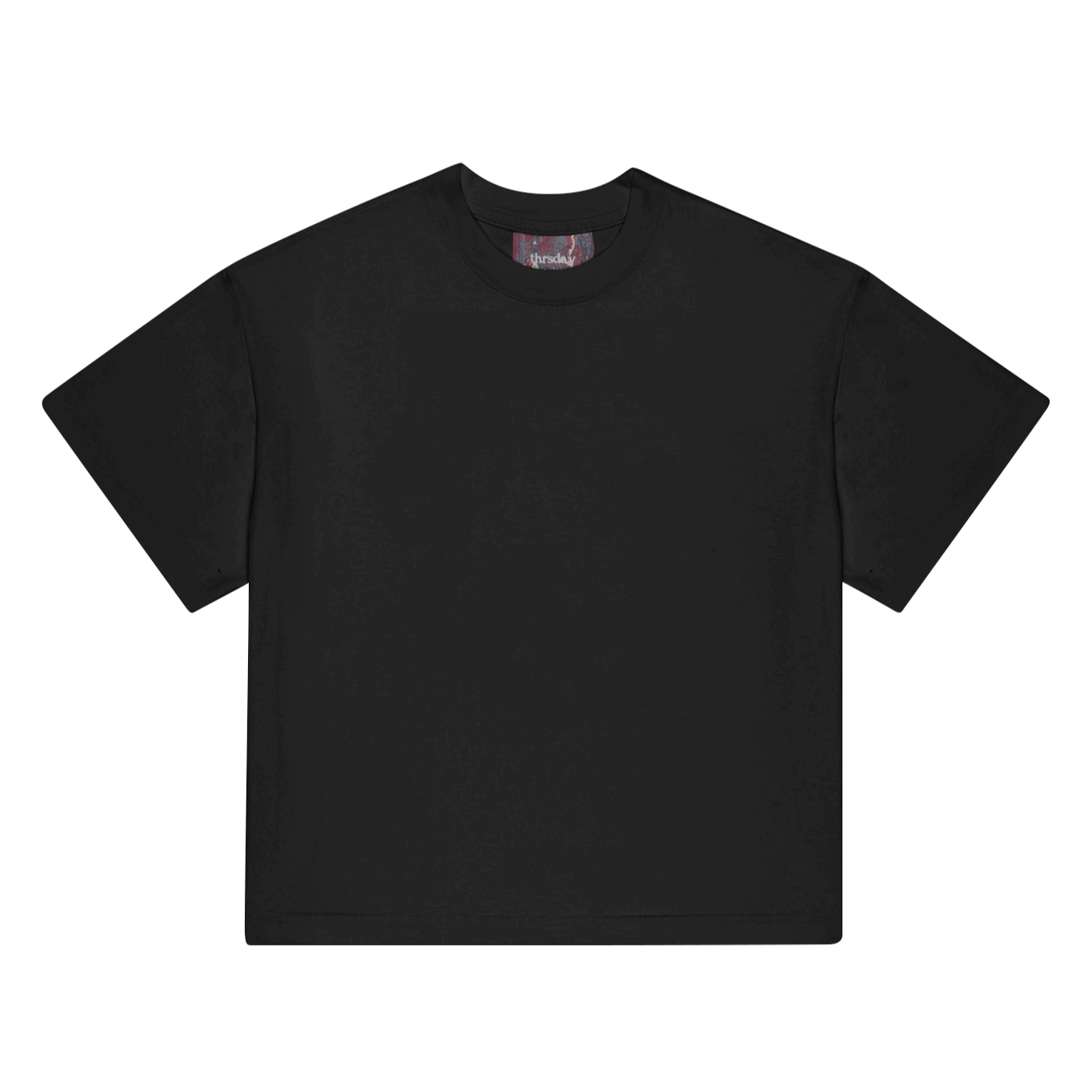 black boxy tee